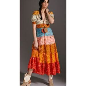 Anthropologie | Dresses | Anthropologie Jacquin Embroidered Midi Dress Size  8 | Poshmark